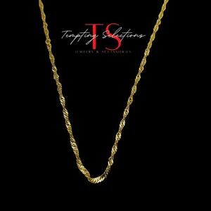 Thin Soft Twisted Gold Cuban 4976